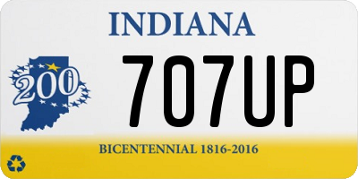 IN license plate 707UP