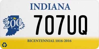 IN license plate 707UQ