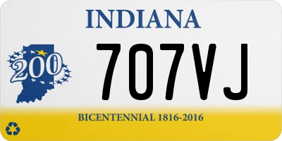 IN license plate 707VJ