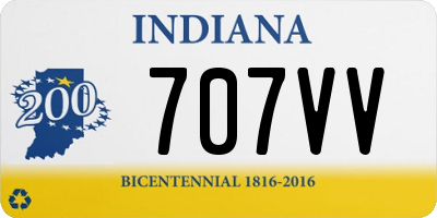 IN license plate 707VV