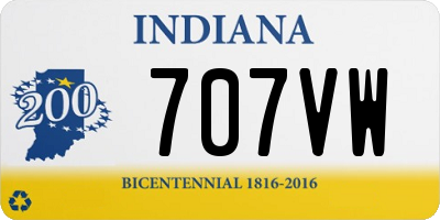 IN license plate 707VW