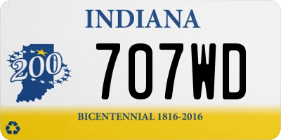 IN license plate 707WD