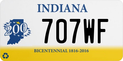 IN license plate 707WF