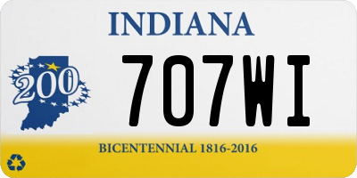 IN license plate 707WI