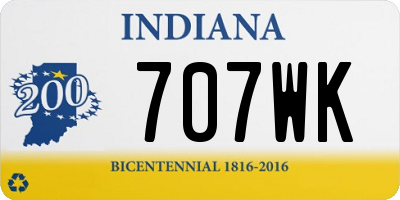 IN license plate 707WK