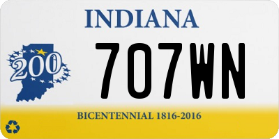 IN license plate 707WN