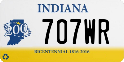 IN license plate 707WR