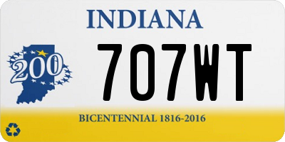 IN license plate 707WT