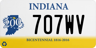 IN license plate 707WV