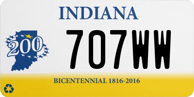 IN license plate 707WW