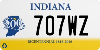 IN license plate 707WZ