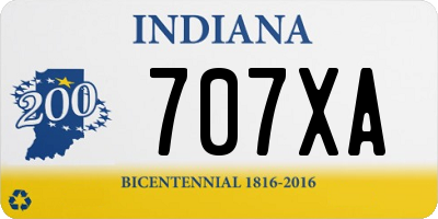 IN license plate 707XA