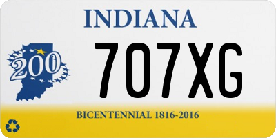 IN license plate 707XG