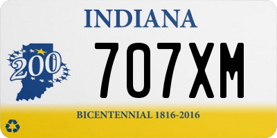 IN license plate 707XM