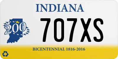 IN license plate 707XS