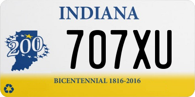 IN license plate 707XU