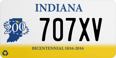 IN license plate 707XV