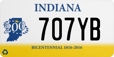 IN license plate 707YB