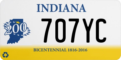 IN license plate 707YC