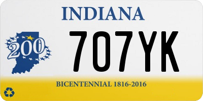 IN license plate 707YK