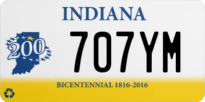 IN license plate 707YM