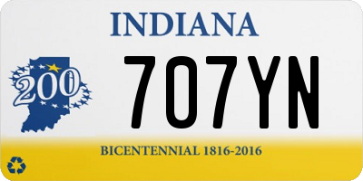 IN license plate 707YN