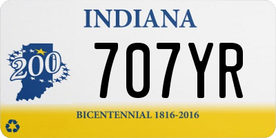 IN license plate 707YR