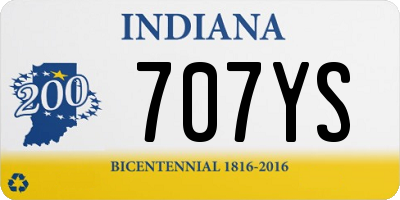 IN license plate 707YS