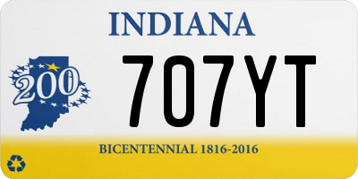 IN license plate 707YT