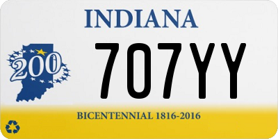 IN license plate 707YY