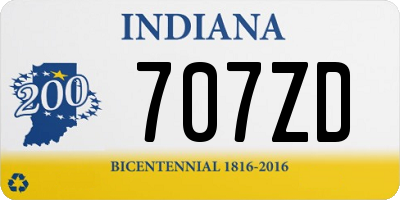 IN license plate 707ZD