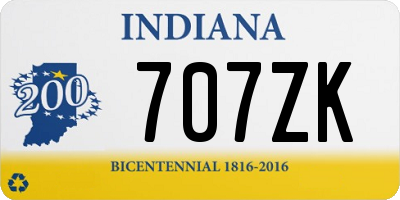 IN license plate 707ZK