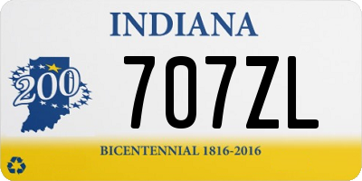 IN license plate 707ZL