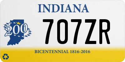 IN license plate 707ZR