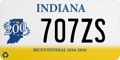 IN license plate 707ZS