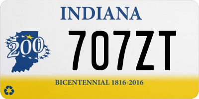 IN license plate 707ZT