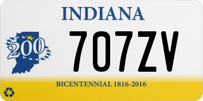 IN license plate 707ZV