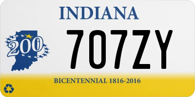 IN license plate 707ZY