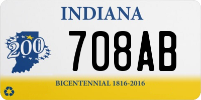 IN license plate 708AB