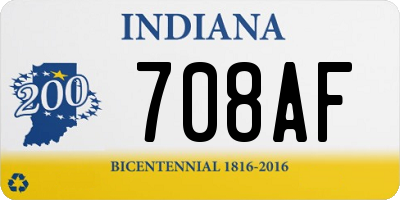 IN license plate 708AF