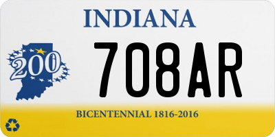 IN license plate 708AR