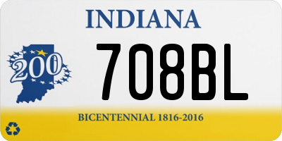 IN license plate 708BL