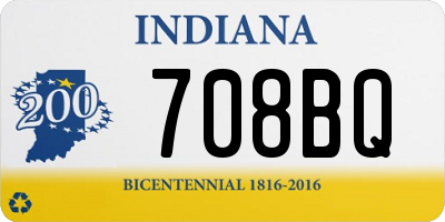 IN license plate 708BQ