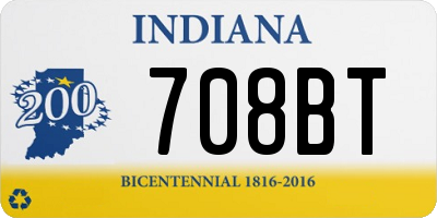 IN license plate 708BT