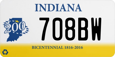 IN license plate 708BW