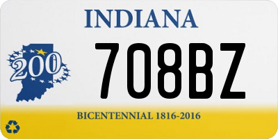 IN license plate 708BZ