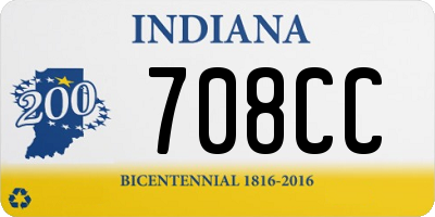 IN license plate 708CC