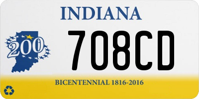 IN license plate 708CD