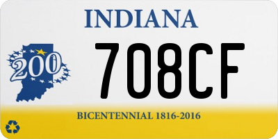 IN license plate 708CF