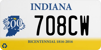 IN license plate 708CW